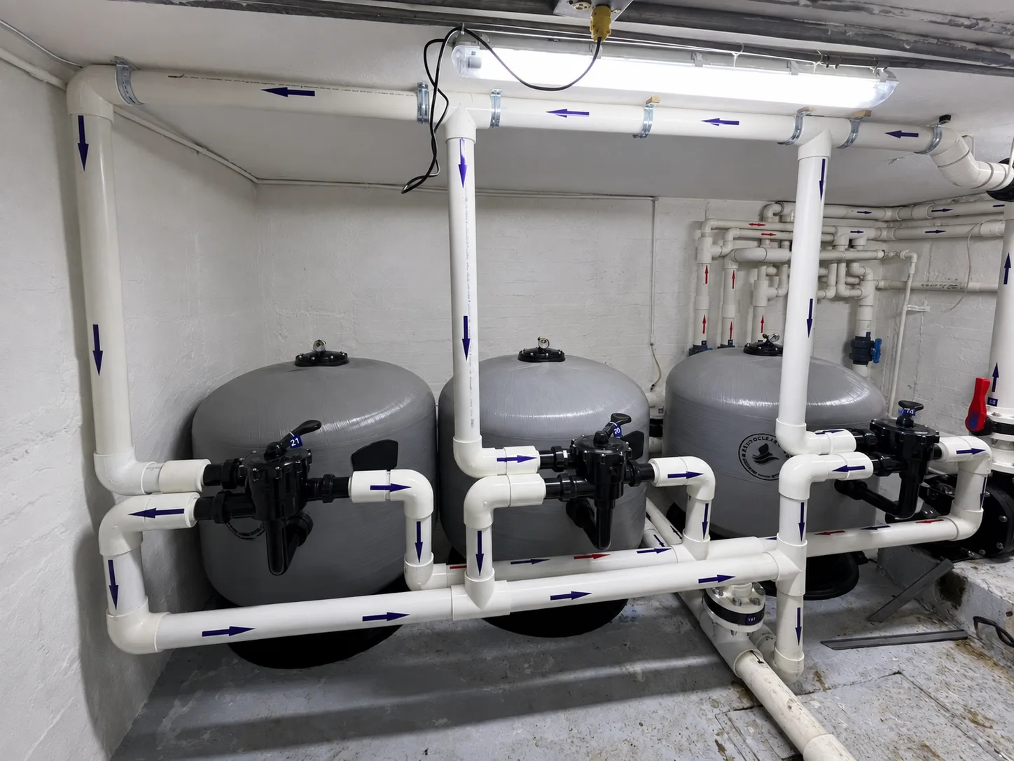 Sistema de filtración del Complejo Acuático San Cristóbal